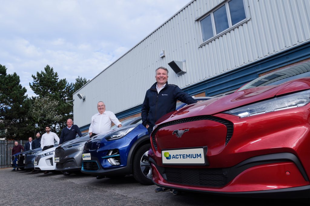 Proud EV drivers at Actemium site in Birmingham